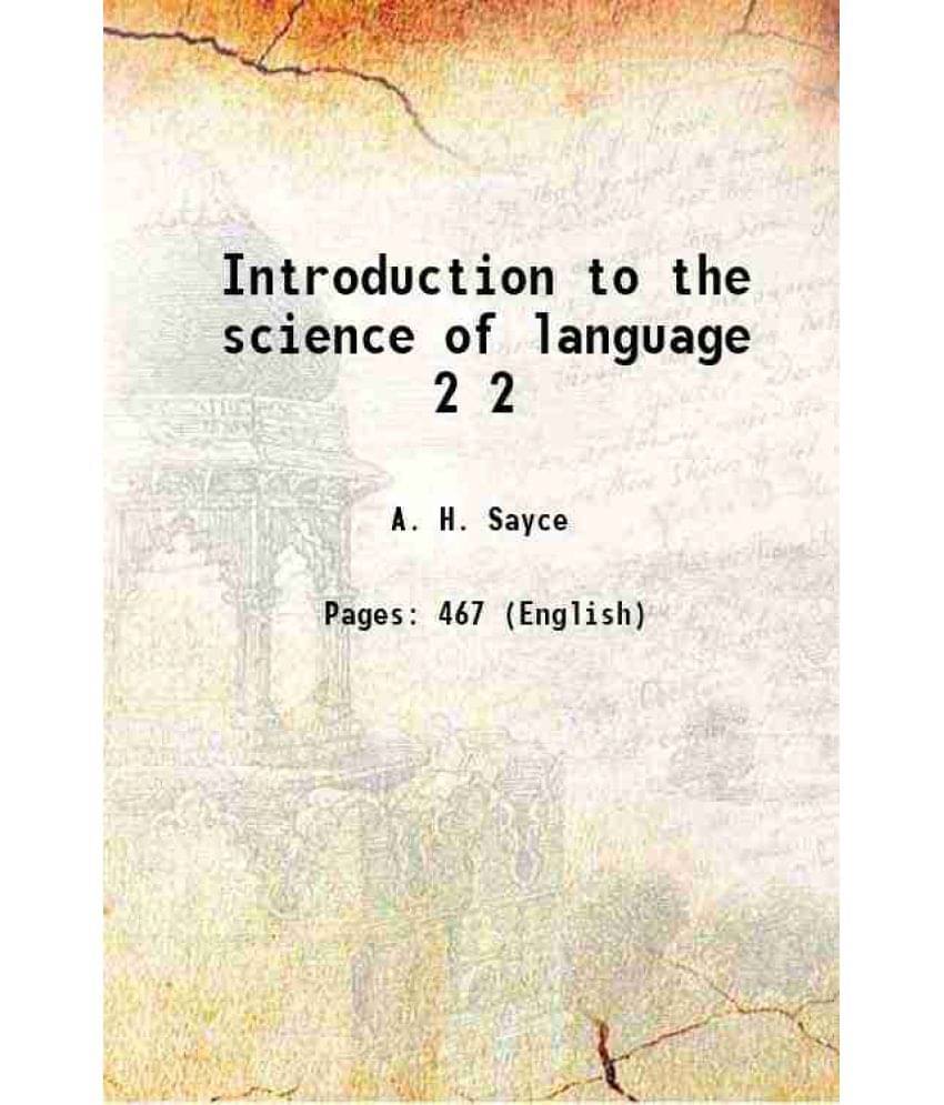     			Introduction To The Science Of Language Volume 2 1880