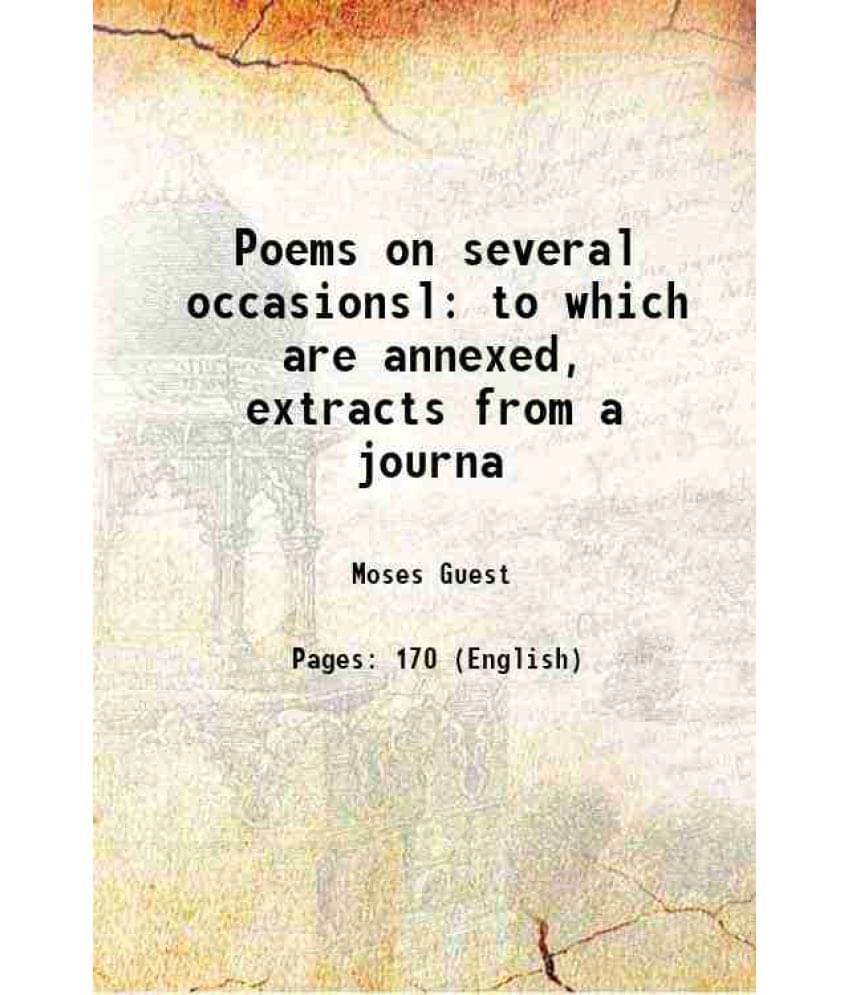 Poems On Several Occasionsl To Which Are Annexed, Extracts From A Journa 1824 Poems On Several Occasionsl To Which Are Annexed, Extracts From A Journa 1824