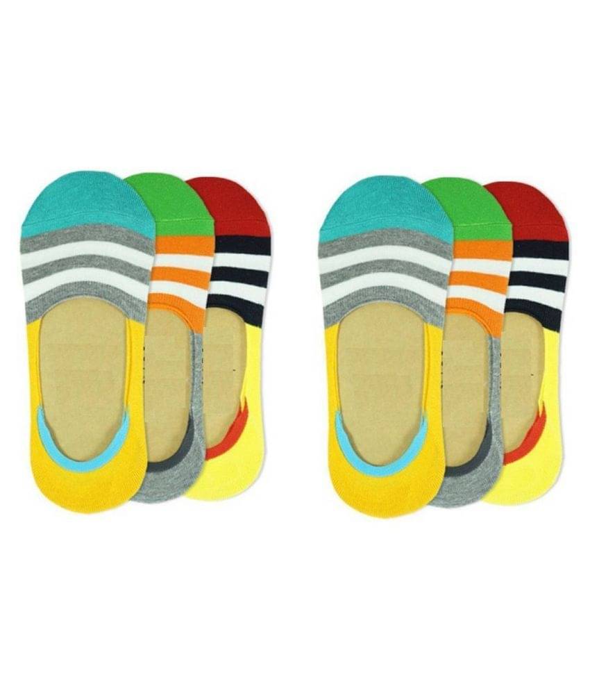     			Tahiro Multi Colour Footies Loafer Socks - Pack of 6