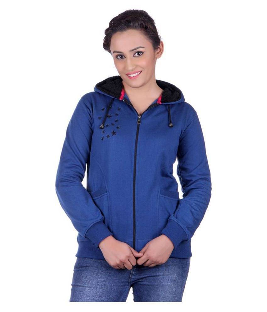 Goodluck Cotton - Fleece Navy Hooded Sweatshirt Goodluck Cotton - Fleece Navy Hooded Sweatshirt