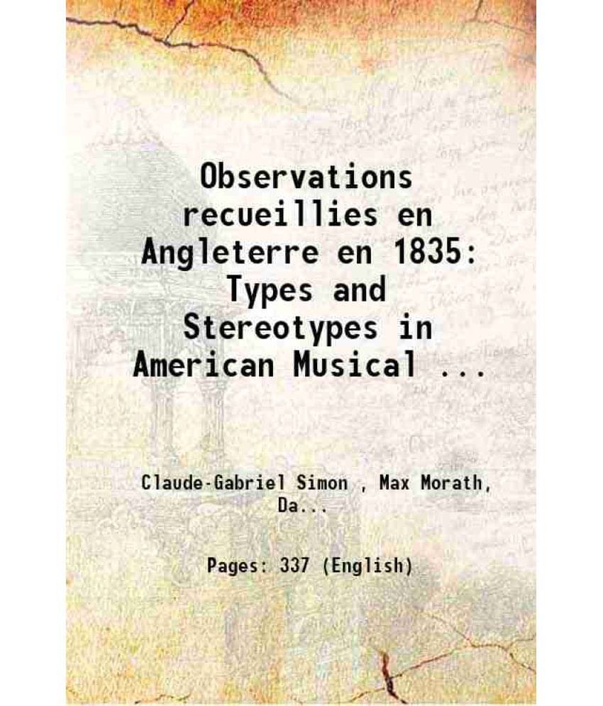Observations Recueillies En Angleterre En 1835 Volume 1 1837 Observations Recueillies En Angleterre En 1835 Volume 1 1837