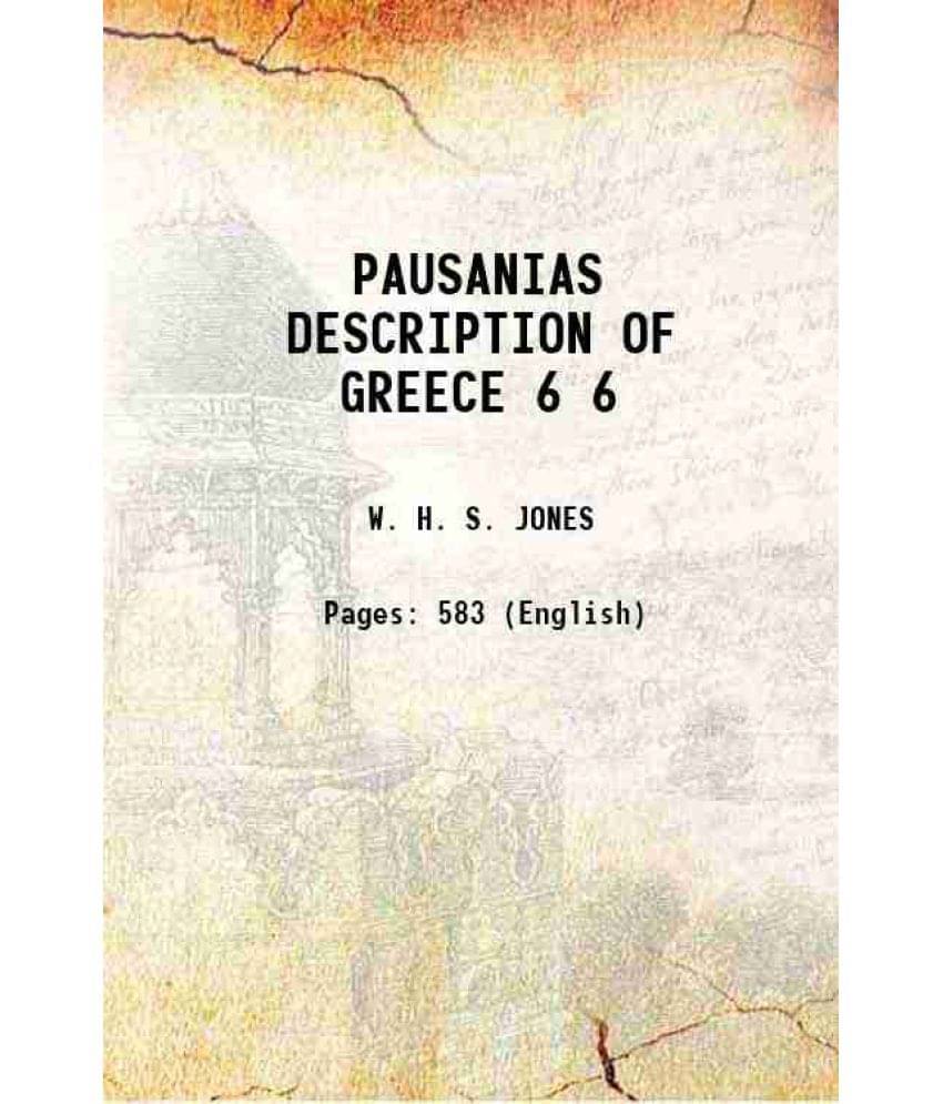 Pausanias Description Of Greece Volume 6 1950 Pausanias Description Of Greece Volume 6 1950