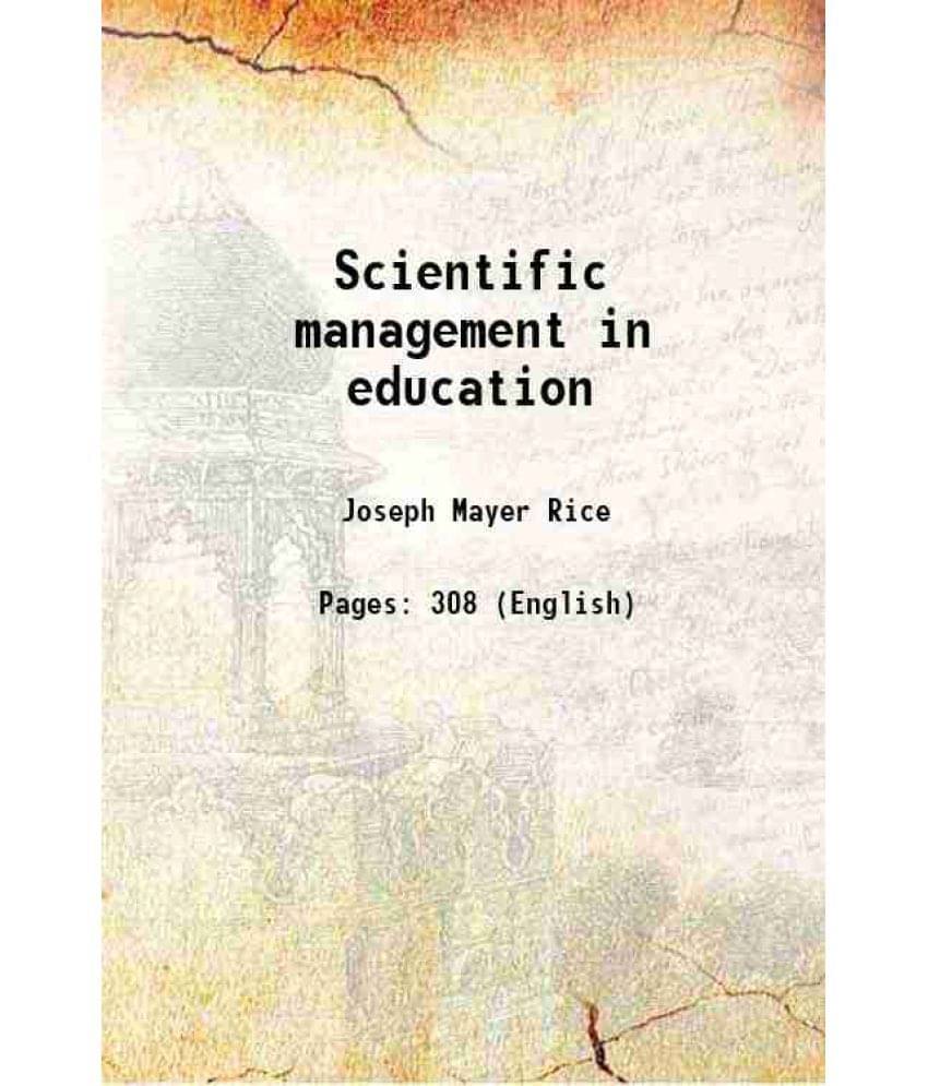 Scientific Management In Education Scientific Management In Education