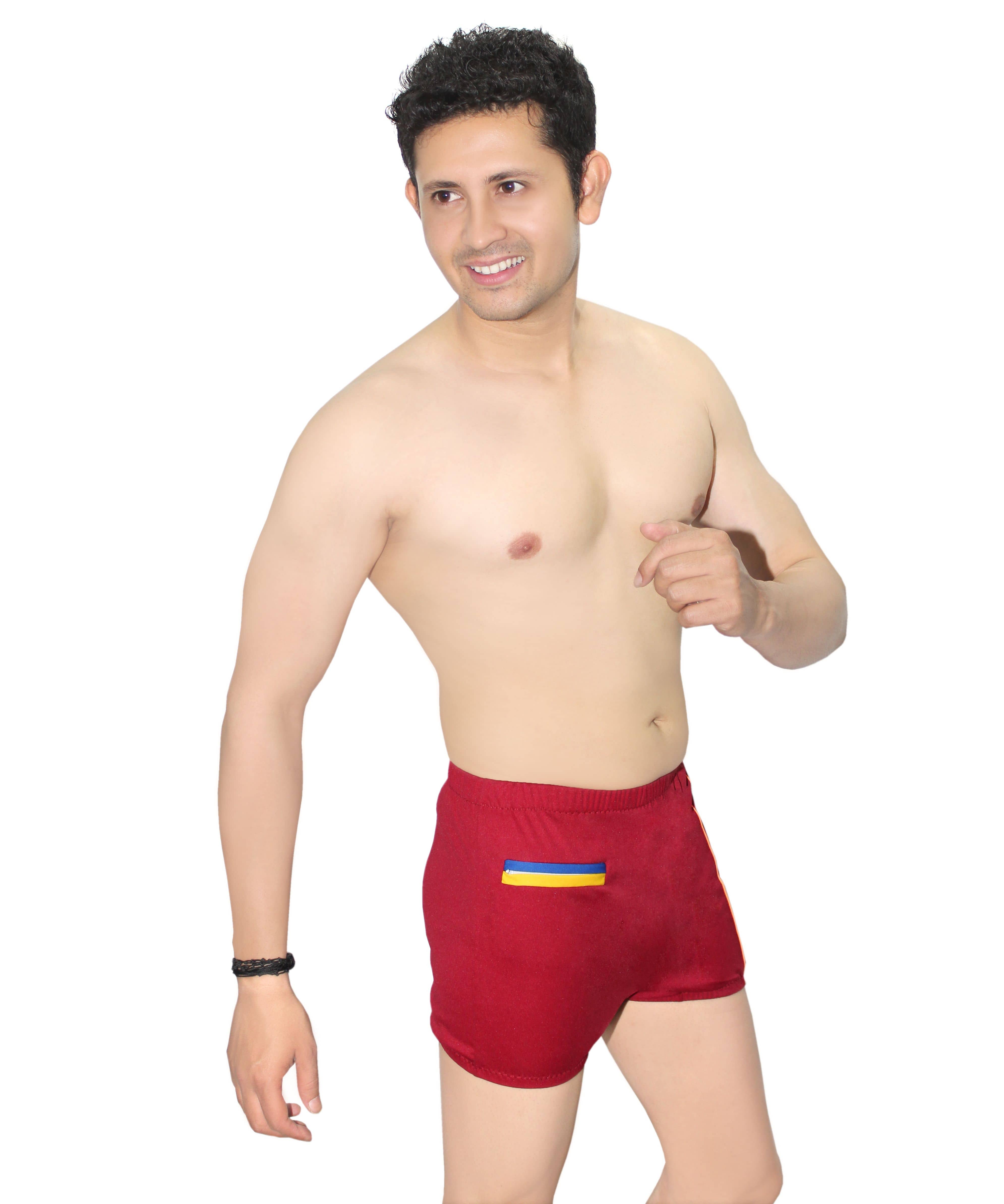Goodluck Maroon Polyester Swimsuit