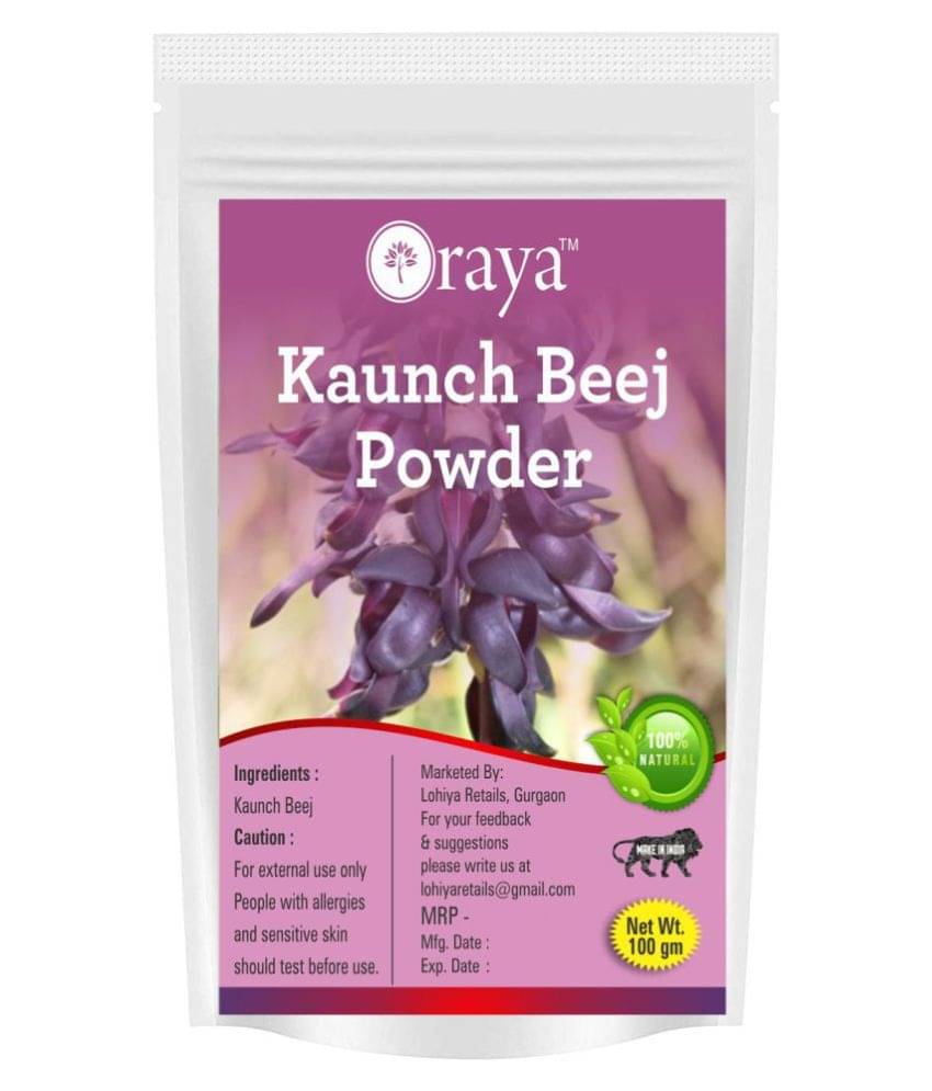 ORAYA 100 % Pure & Natural Kaunch Beej Powder(100gms) Face Pack 100 gm ORAYA 100 % Pure & Natural Kaunch Beej Powder(100gms) Face Pack 100 gm