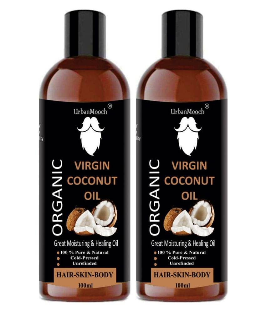     			UrbanMooch 100% Pure & Natural Virgin Coconut Oil Hair , Skin- 200 ml Pack of 2