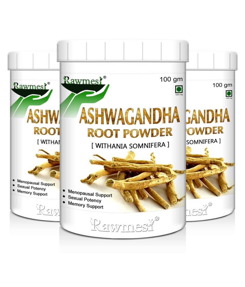 rawmest Organic Ashwagandha Pack of 3 Powder 300 gm