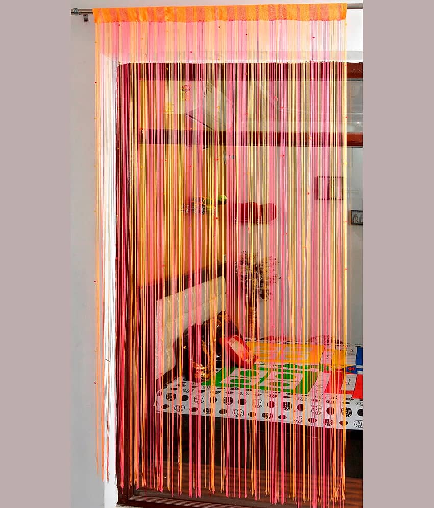Ace International Others Semi-Transparent Rod Pocket Door Curtain 7ft (Pack of 1) - Pink