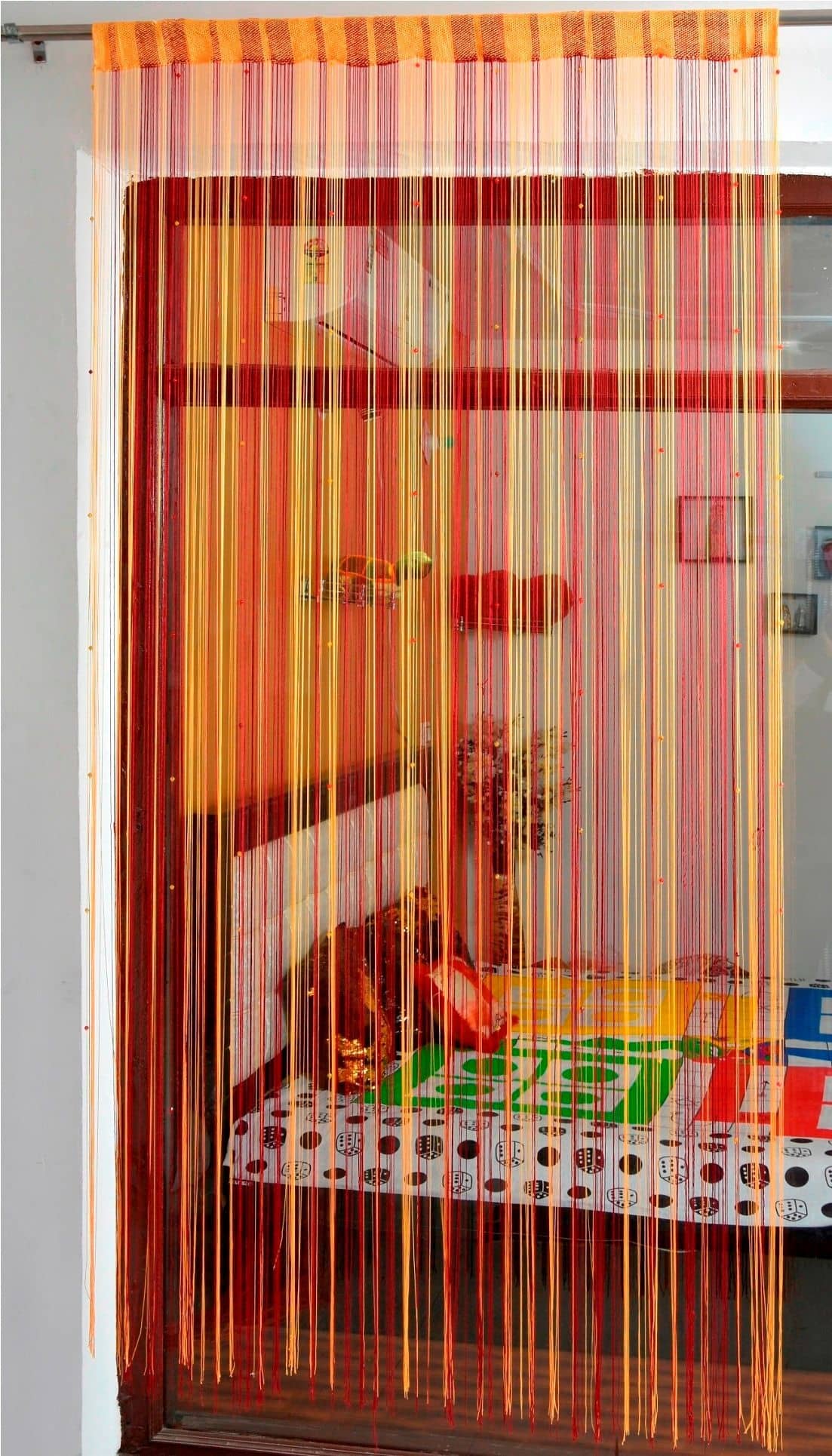 Ace International Others Semi-Transparent Rod Pocket Long Door Curtain 9ft (Pack of 1) - Maroon
