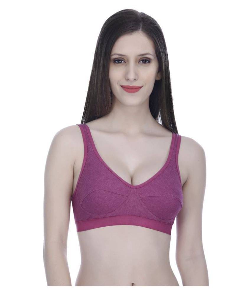     			Elina Cotton Non Padded Women's Sports Bra ( Pink )