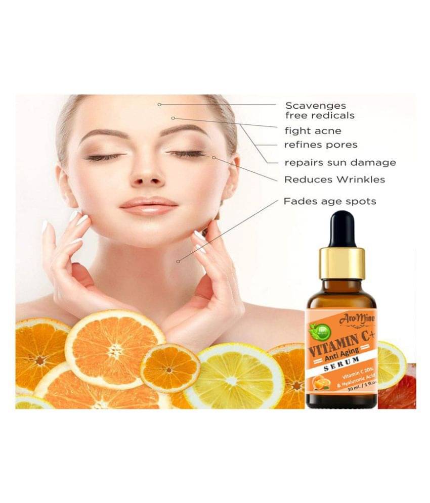 Aromine Vitamin C Face Serum (Anti Ageing) - Skin Whitening Face Serum Face Serum SPF 30 30 g Aromine Vitamin C Face Serum (Anti Ageing) - Skin Whitening Face Serum Face Serum SPF 30 30 g