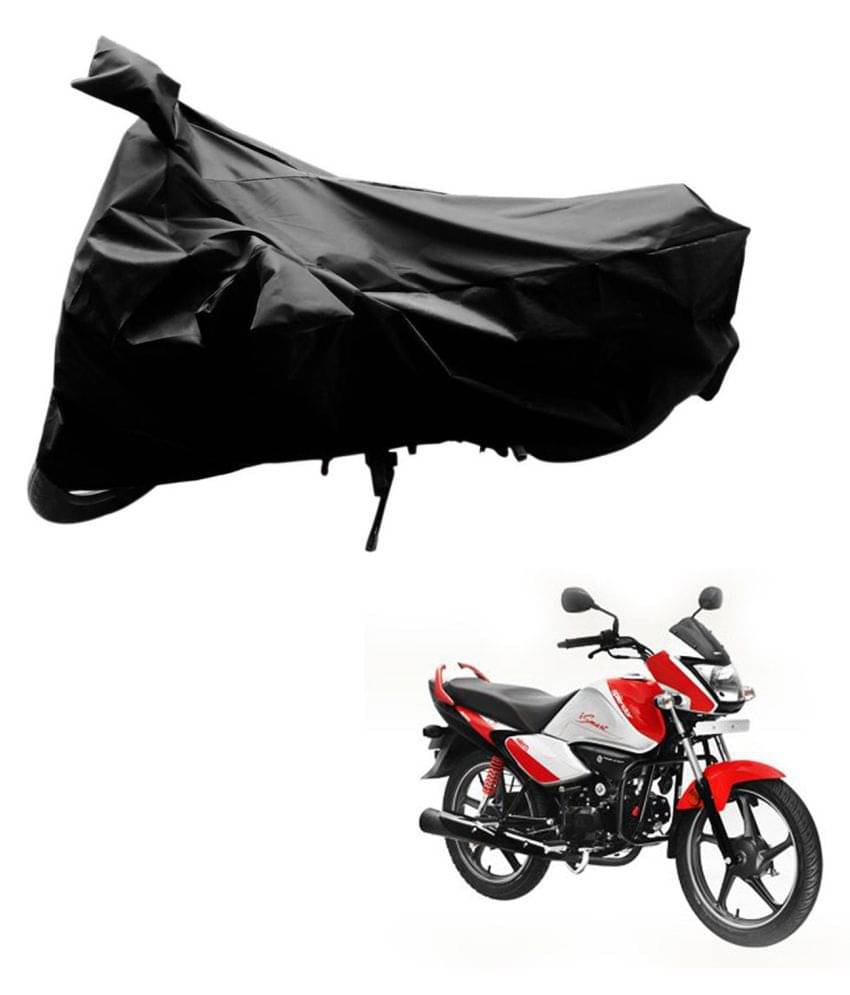     			AutoRetail Dust Proof Two Wheeler Polyster Cover for Hero Splendor I Smart (Mirror Pocket, Black Color)