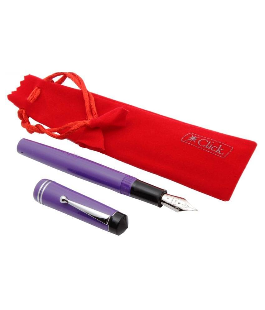 Click Aristocat Acrylic Fountain Pen With Broad Nib 3in1 Ink Filling System - Purple Click Aristocat Acrylic Fountain Pen With Broad Nib 3in1 Ink Filling System - Purple