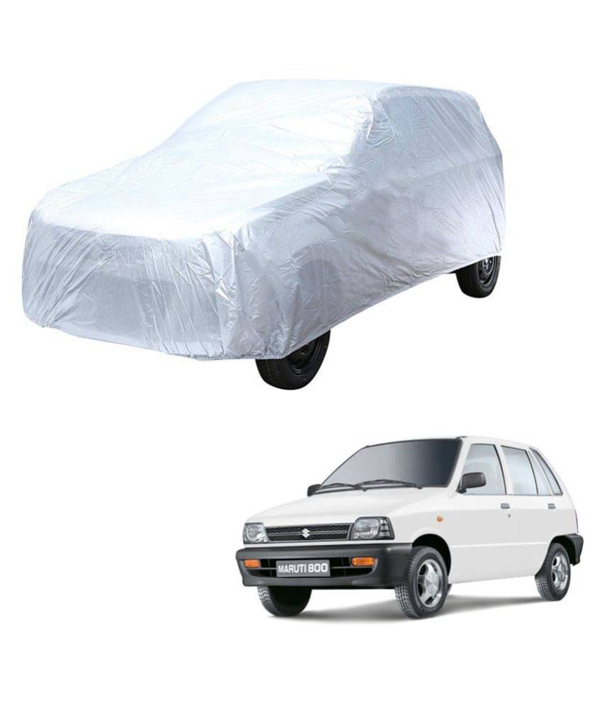     			Autoretail Silver Color Car Cover Without Mirror Pocket Polyster For Maruti Suzuki 800