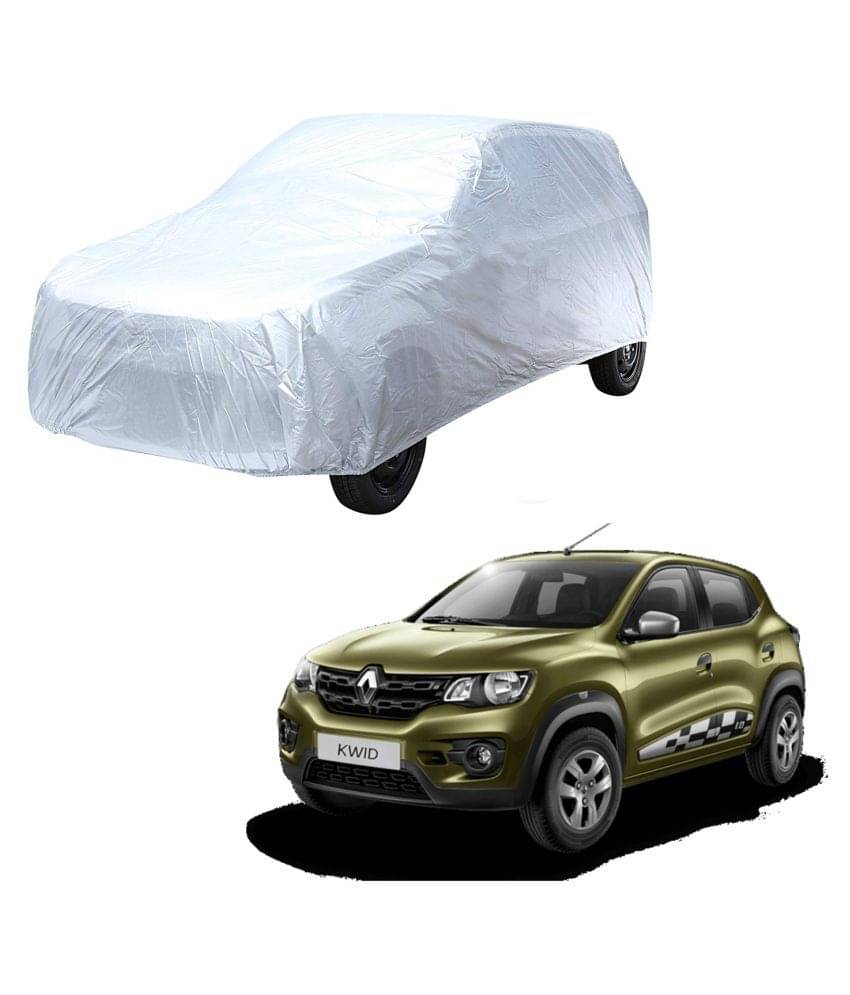     			Autoretail Silver Color Car Cover Without Mirror Pocket Polyster For Renault Kwid