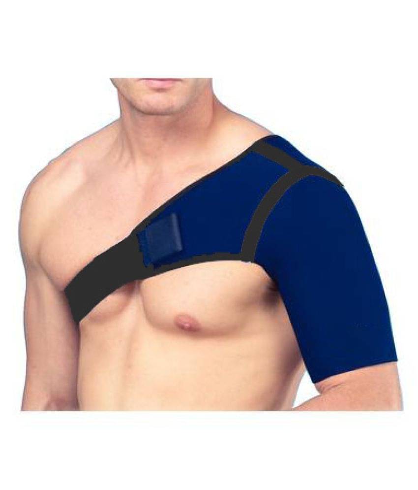 Witzion Shoulder Support Shoulder Brace Blue/Black - Left Free Size Witzion Shoulder Support Shoulder Brace Blue/Black - Left Free Size