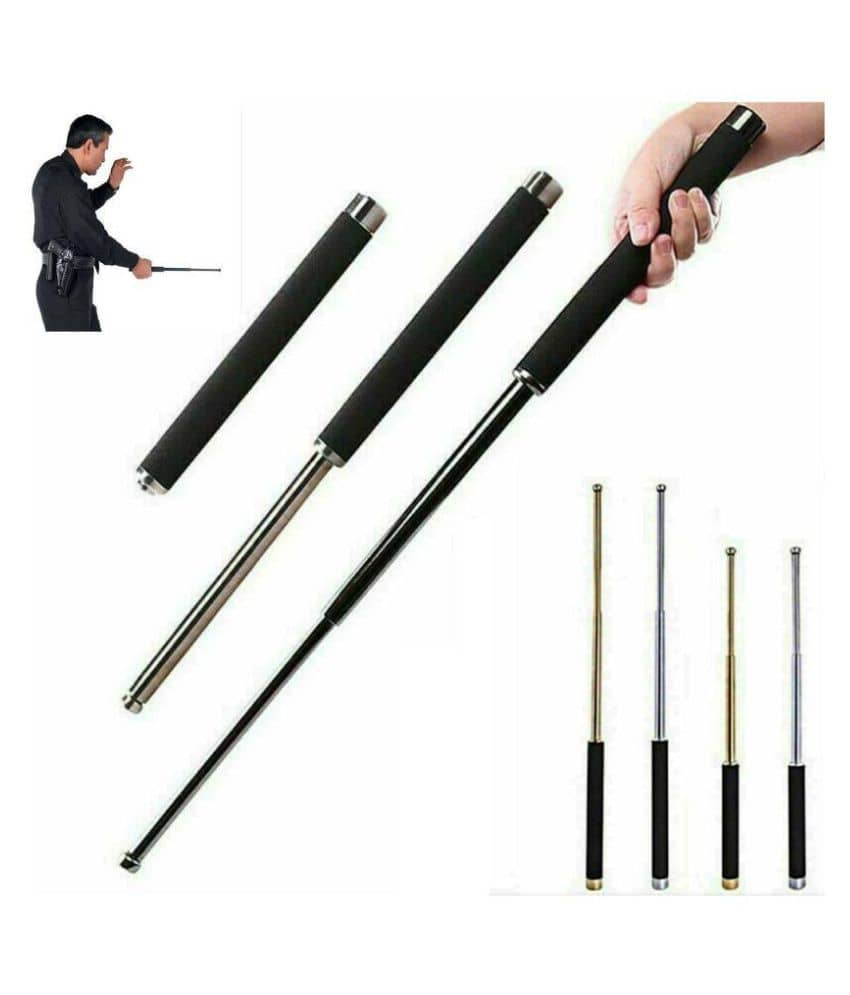 Self Defense Security Baton Telescopic Folding Metal Stick Rod Cushion Grip - Sports and Fitness Equipment | Buy online on ZillyBuy