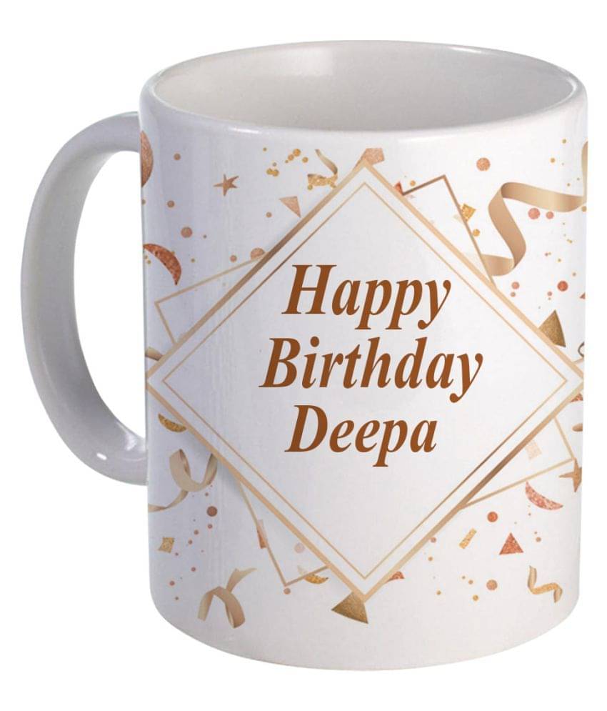     			COLOR YARD best happy birth day Deepa on white Ceramic Coffee Mug 1 Pcs 325 ml