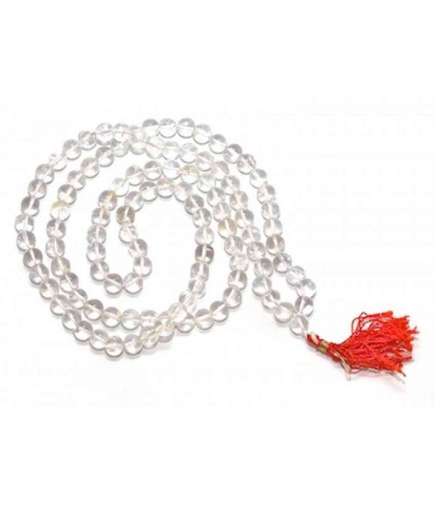     			Crystal Astrology White Sphatik Jaap Mala for Pooja (108+1 Beads)