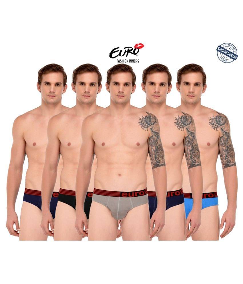 EURO FASHION Multi Brief Pack of 5 EURO FASHION Multi Brief Pack of 5