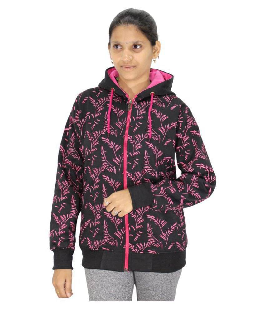 Goodluck Women Fleece Hooded Sweatshirt ( Multi Color ) Goodluck Women Fleece Hooded Sweatshirt ( Multi Color )