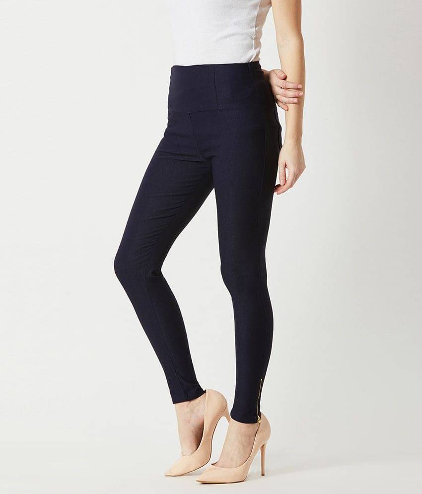     			Miss Chase Polyester Jeggings - Navy