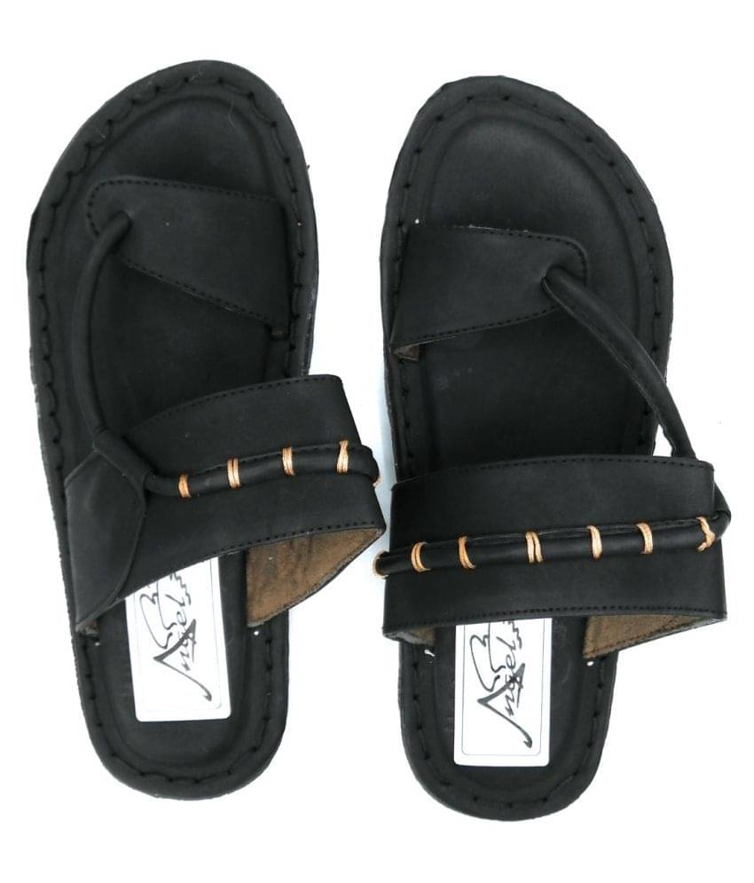     			Pampys Angel Black Slide Flip flop