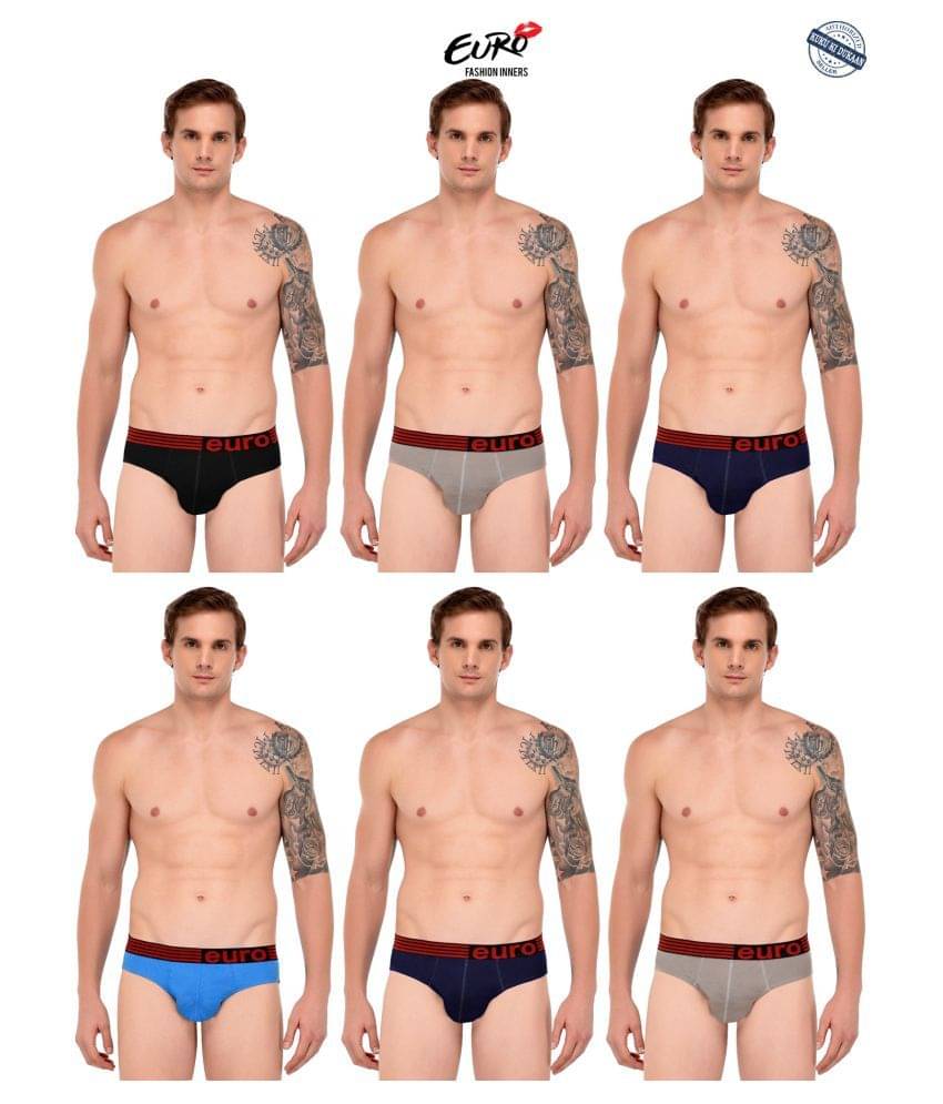     			Euro Multi Brief Pack of 6