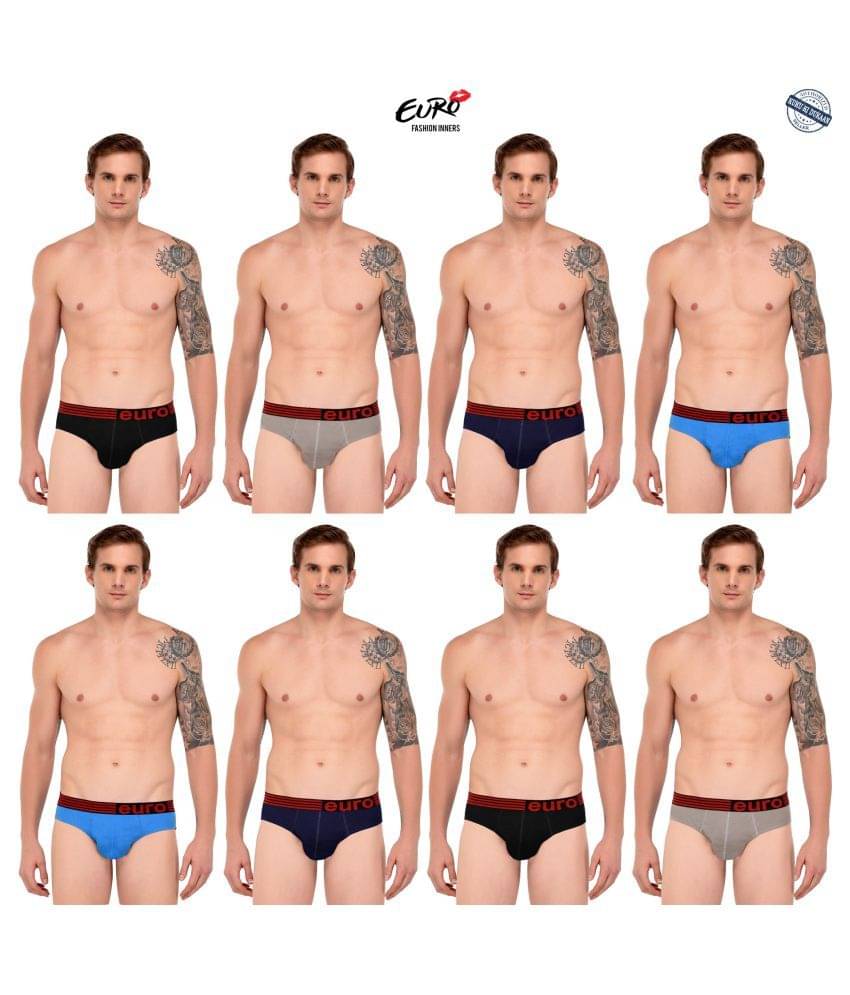     			Euro Multi Brief Pack of 8