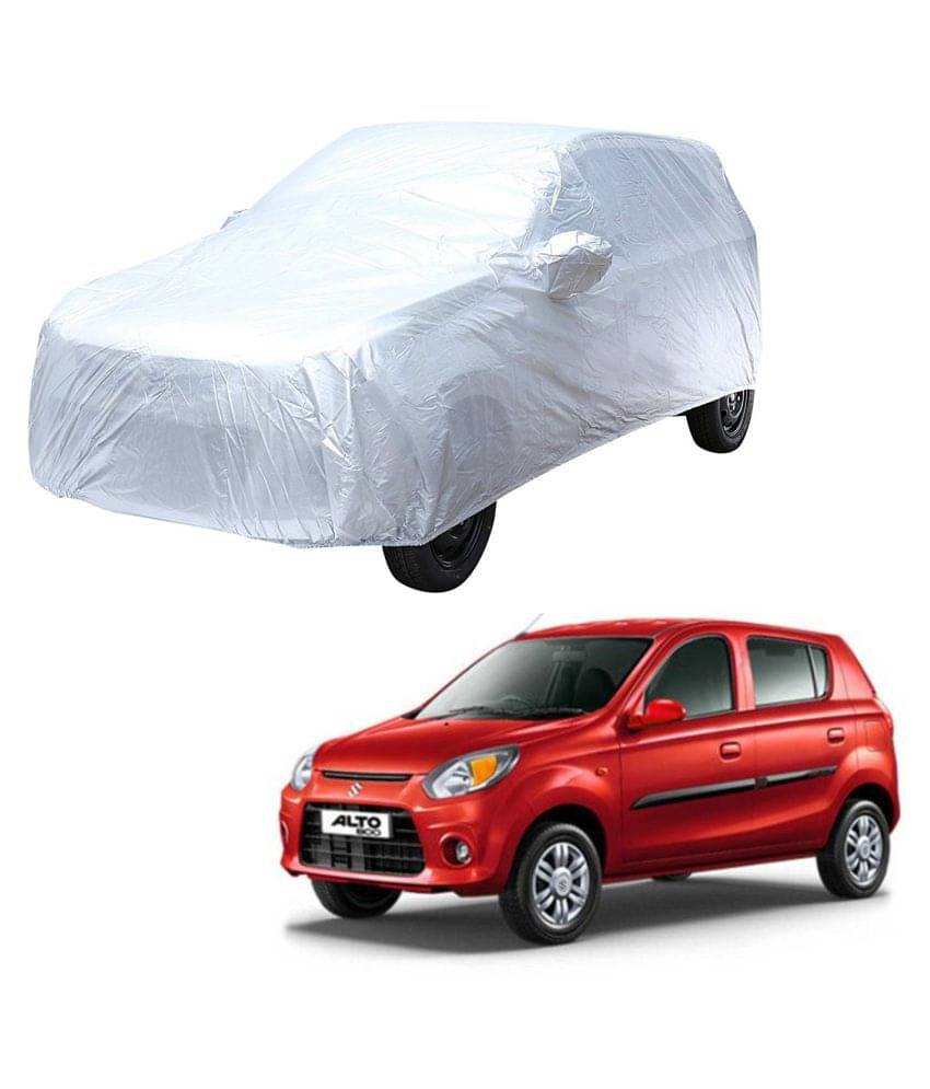 Autoretail Silver Color Dust Proof Car Body Polyster Cover With Mirror Pocket Polyster For Maruti Suzuki Alto 800 Autoretail Silver Color Dust Proof Car Body Polyster Cover With Mirror Pocket Polyster For Maruti Suzuki Alto 800