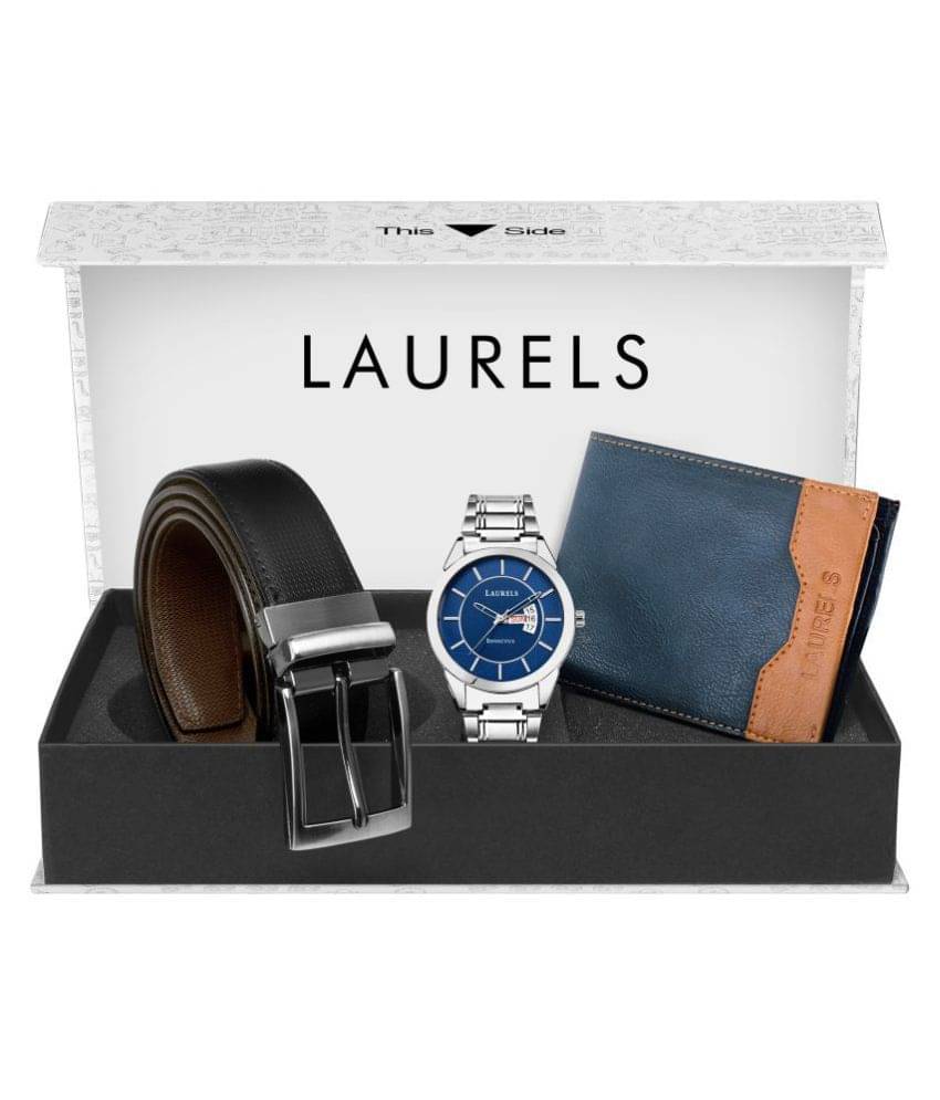     			Laurels Combo Pack: Blue Day & Date Function Watch, Blue Wallet & Black Brown Reversible Belt-CP-INC-XIII-030707-TSK-0306-MG-0209