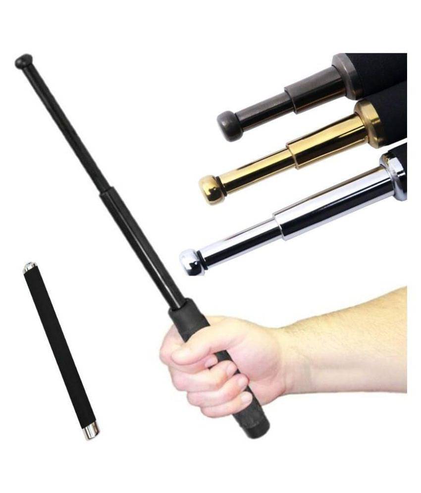 Tactical Telescopic Baton Stainless Steel Self Defence Security Folding Stick