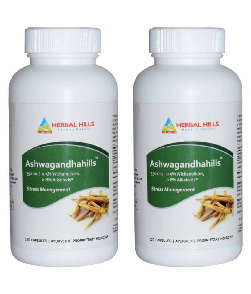 Herbal Hills Ashwagandhahills 120 (Pack of 2) Capsule 240 mg