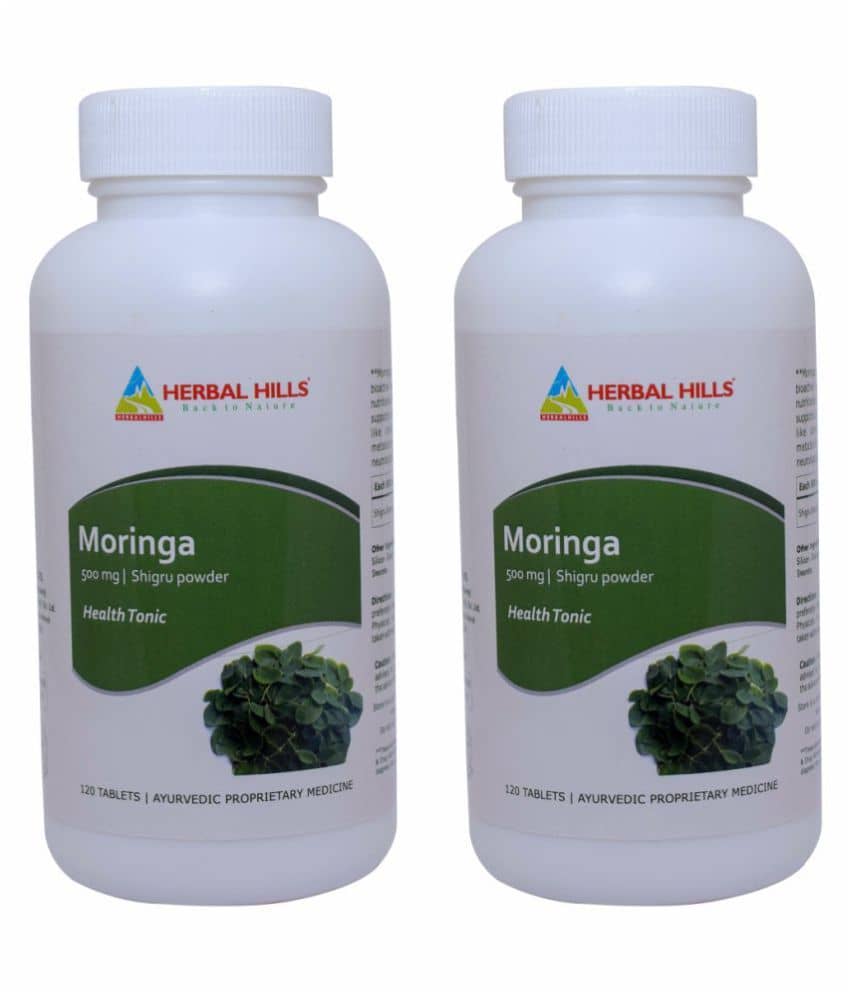 Herbal Hills Moringa 120 (Pack of 2) Tablet 500 Mg