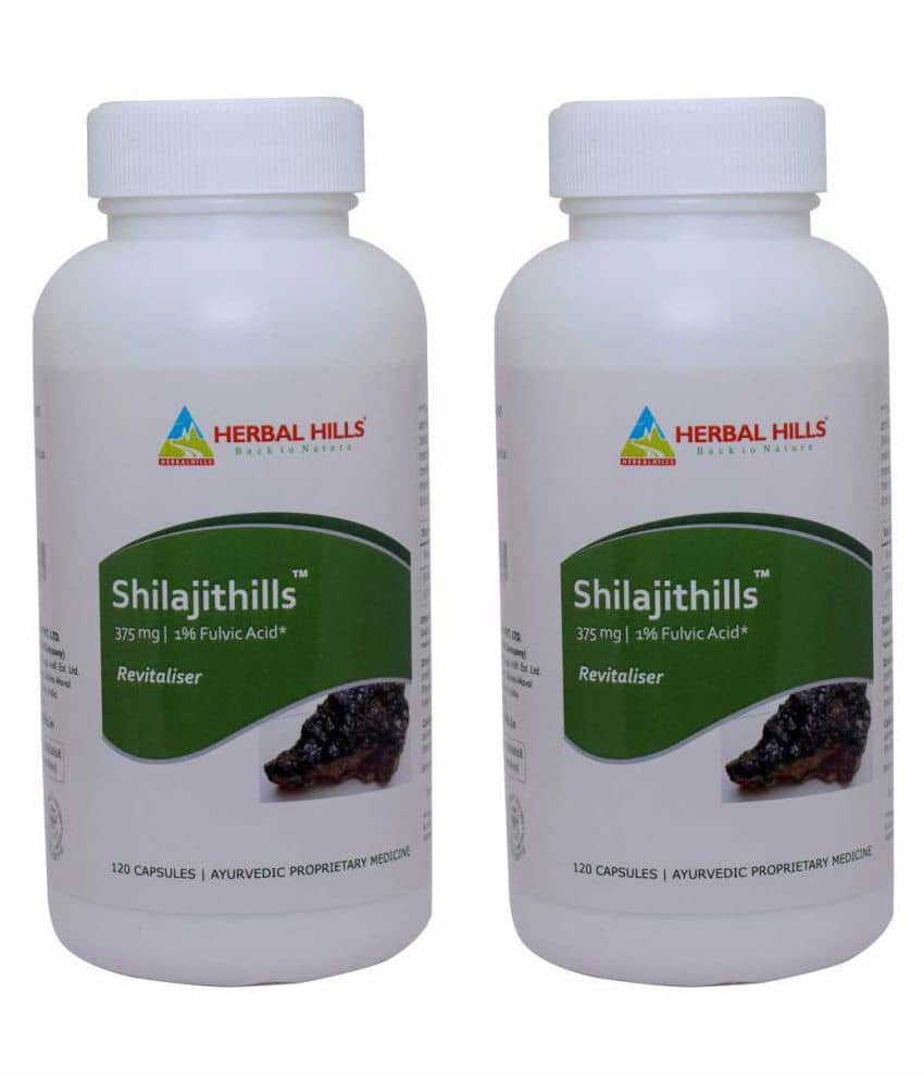 Herbal Hills Shilajithills - (60+60 = 120 Cap) (Pack of 2)