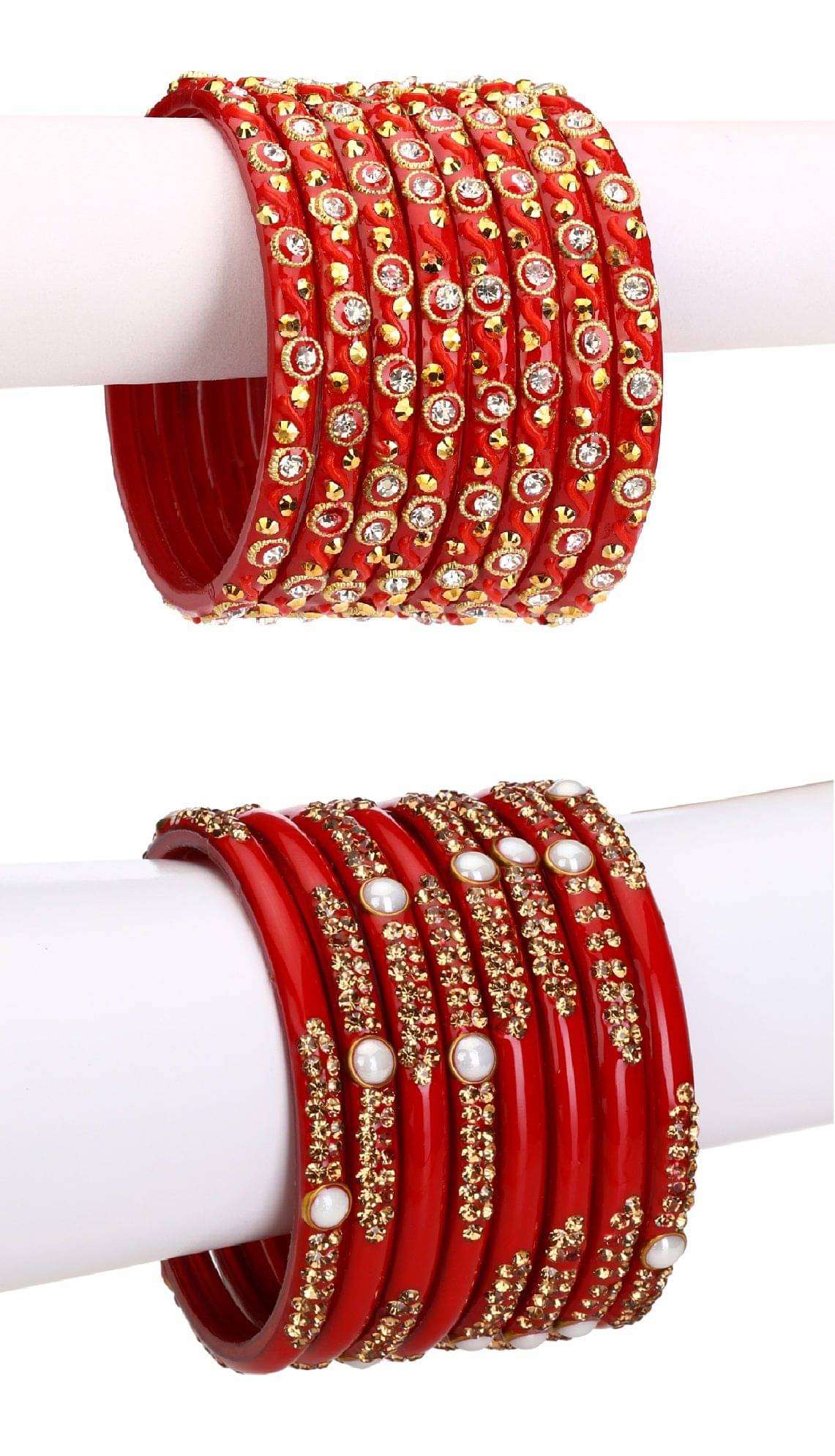 AFAST Combo Party & Festivle Designer Ornamented With Colorful Beads And Figures Fancy Matching Glass Bangle Cum Kada Set Of Eight Each With Safety Box AFAST Combo Party & Festivle Designer Ornamented With Colorful Beads And Figures Fancy Matching Glass Bangle Cum Kada Set Of Eight Each With Safety Box