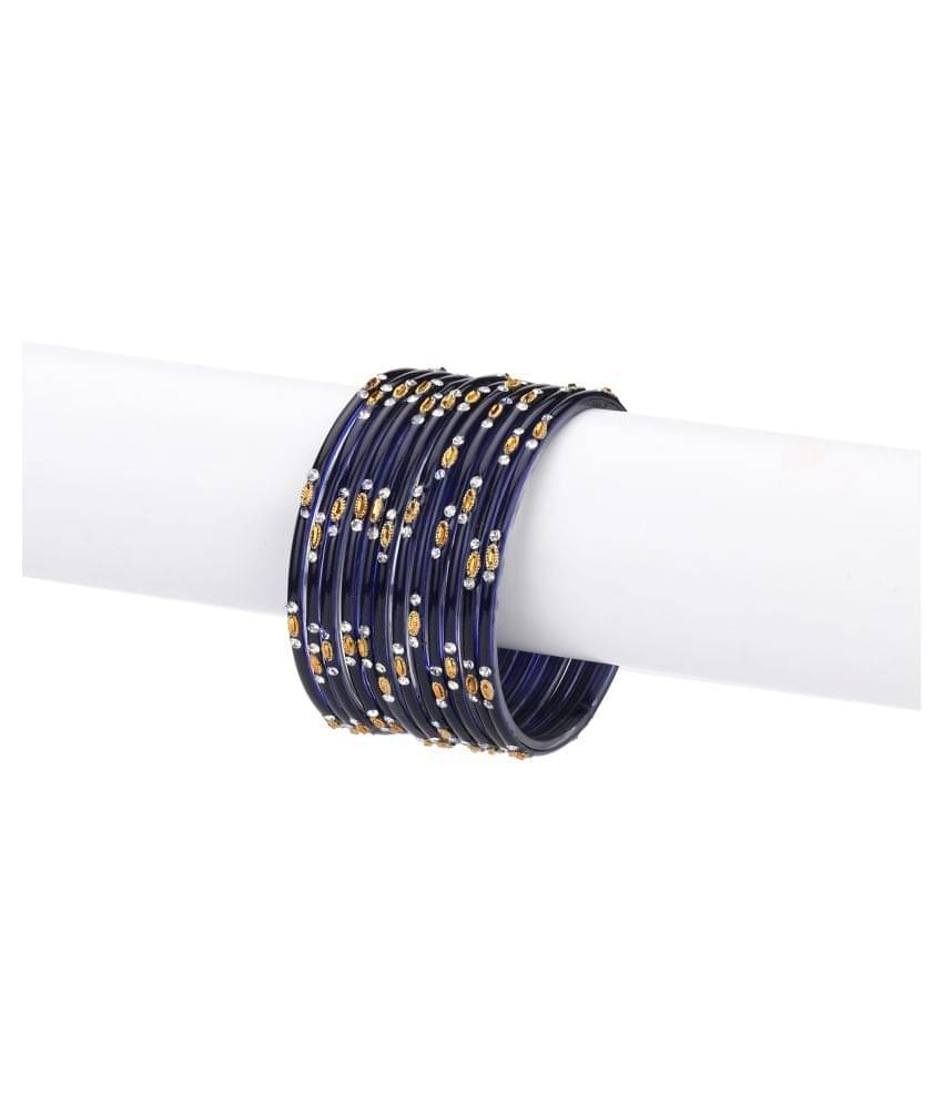     			AFAST Designer Colorful Collection Purple 12 Fashion Bangle Set Ornamented With Exclusive Beads-GD1