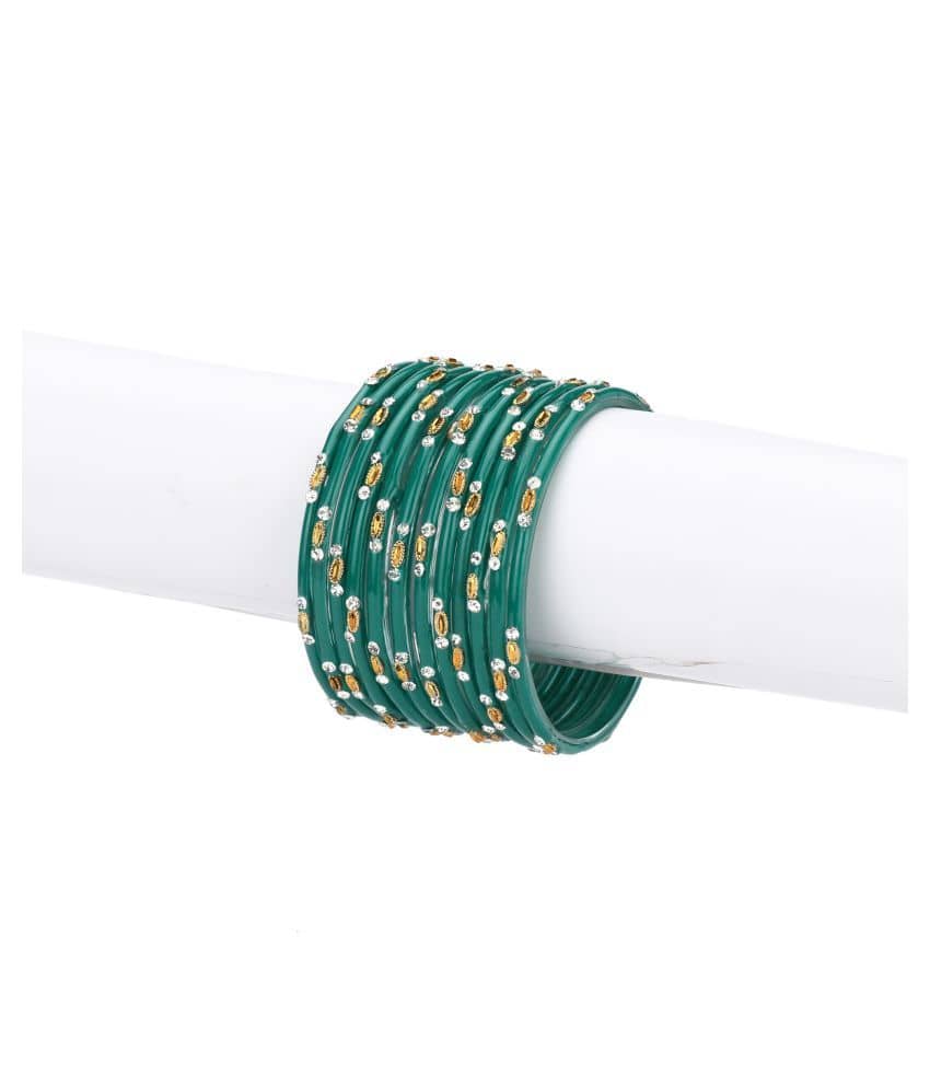 AFAST Designer Colorful Collection Purple 12 Fashion Bangle Set Ornamented With Exclusive Beads-GD1 - Bangles & Bracelets | Buy online on ZillyBuy