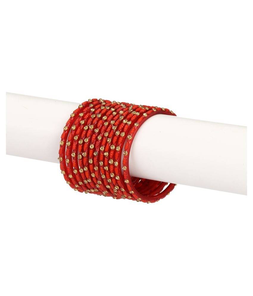    			AFAST Designer Colorful Collection Purple 12 Fashion Bangle Set Ornamented With Exclusive Beads-GD1