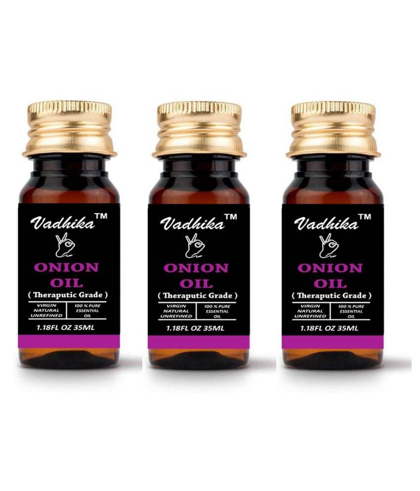 Vadhika 100% Pure ONION Oil For Hair growth Oil 105 ml Pack of 3 Vadhika 100% Pure ONION Oil For Hair growth Oil 105 ml Pack of 3