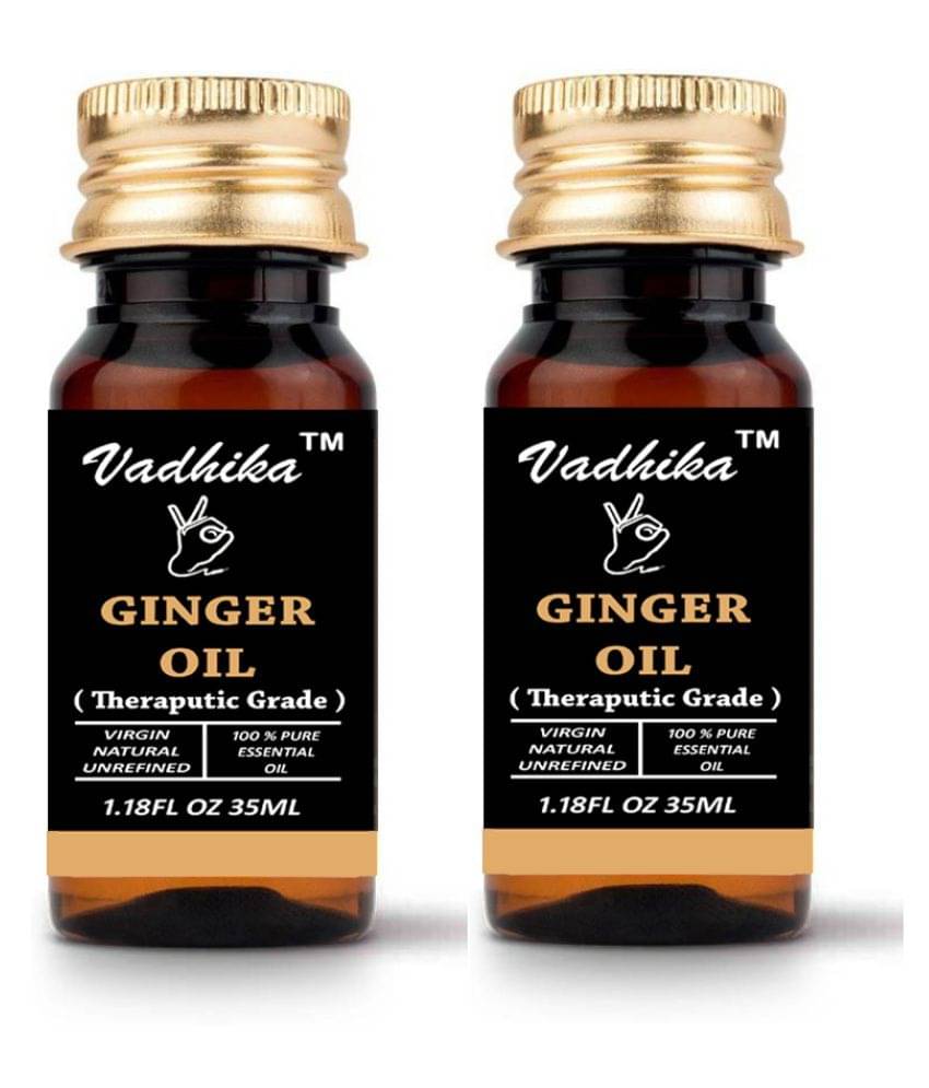 Vadhika 100 % Pure Ginger Essential Oil 70 ml Pack of 2 Vadhika 100 % Pure Ginger Essential Oil 70 ml Pack of 2
