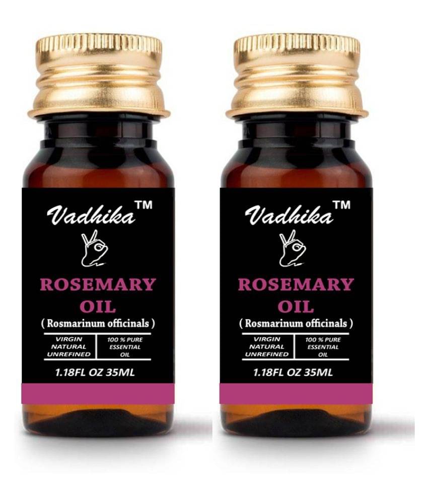 Vadhika 100 % Pure Rosemary Essential Oil 70 ml Pack of 2 Vadhika 100 % Pure Rosemary Essential Oil 70 ml Pack of 2