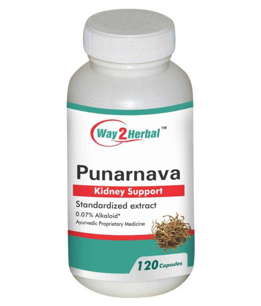     			Way2Herbal Punarnava 120    Capsule 350 mg