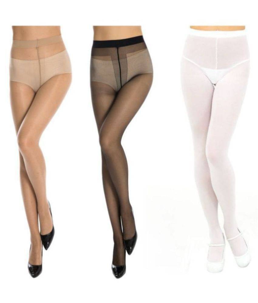 Neska Moda - Multicolor Nylon Women's Full length Stockings ( Pack of 3 )     			Neska Moda - Multicolor Nylon Women's Full length Stockings ( Pack of 3 )