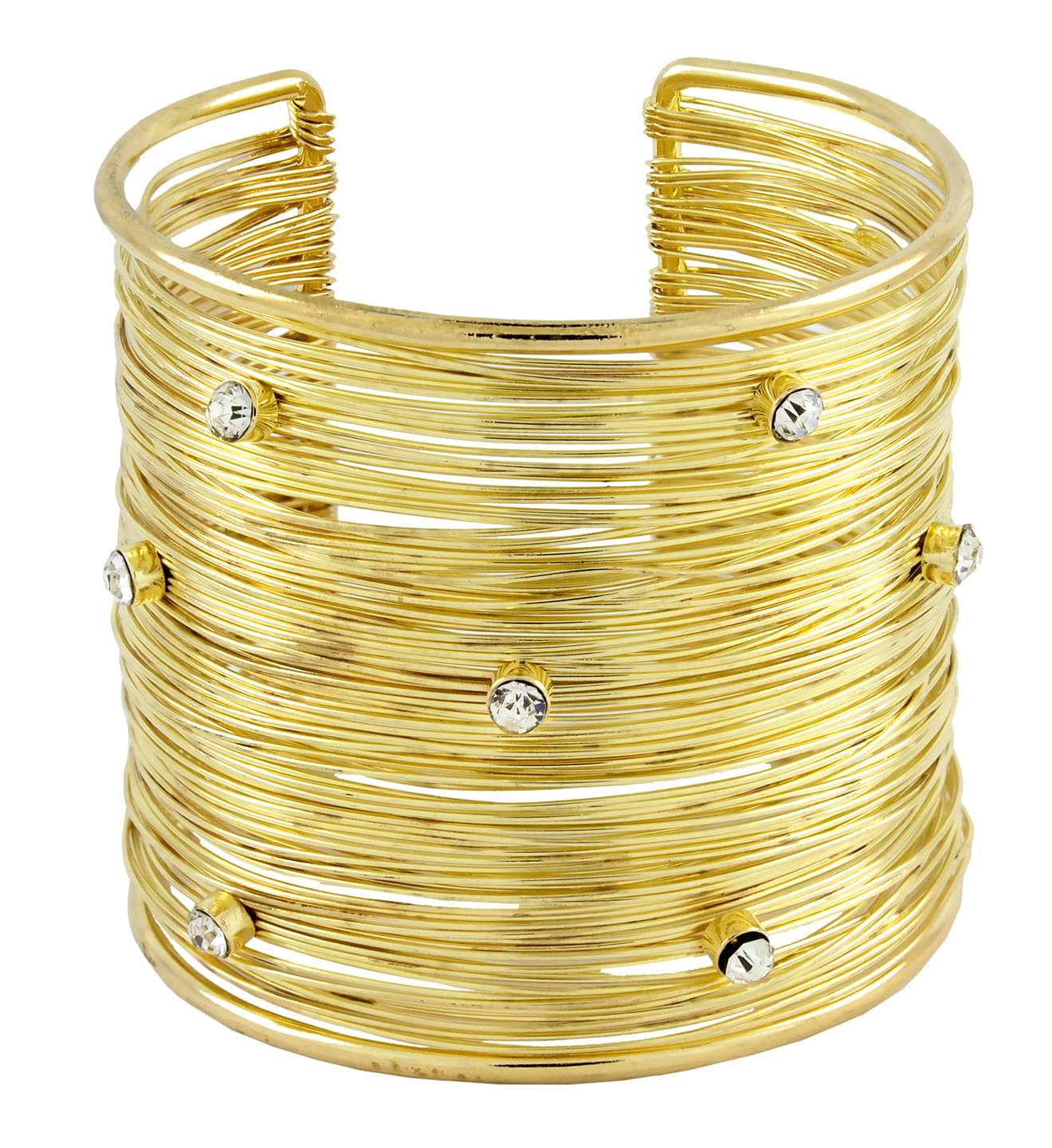 The Jewelbox Party Statement Mesh Imported 18K Gold CZ Free Size Cuff Kada Bangle Bracelet Girls Women The Jewelbox Party Statement Mesh Imported 18K Gold CZ Free Size Cuff Kada Bangle Bracelet Girls Women