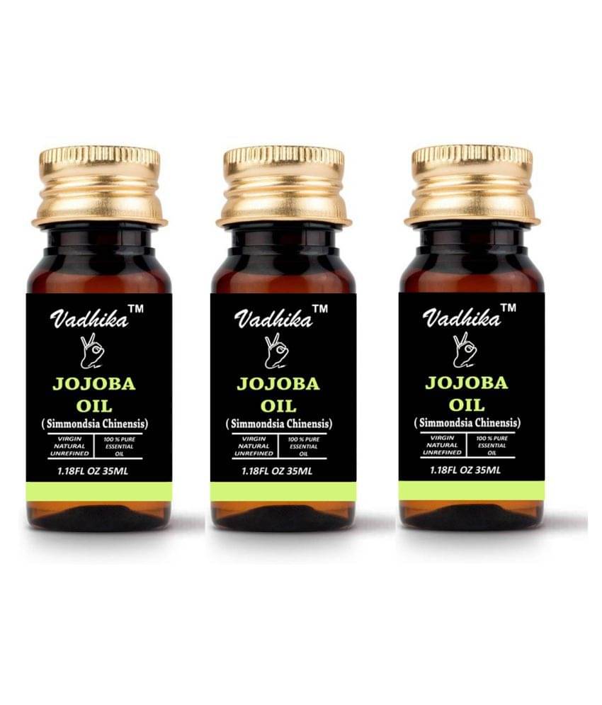 Vadhika Jojoba (Simmondsia chinensis) Carrier Oil 105 ml Pack of 3 Vadhika Jojoba (Simmondsia chinensis) Carrier Oil 105 ml Pack of 3