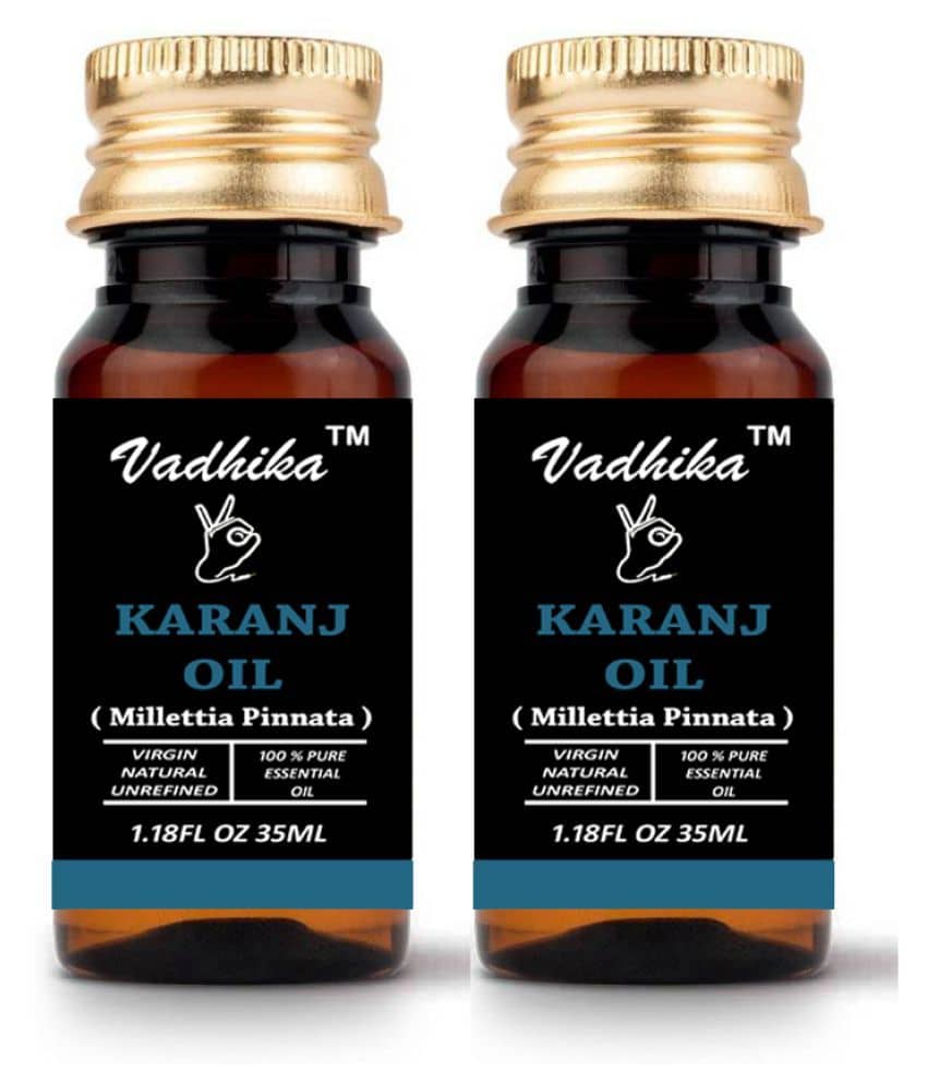 Vadhika Organics 100% Pure & Natural Karanj Seed oil 70 ml Pack of 2