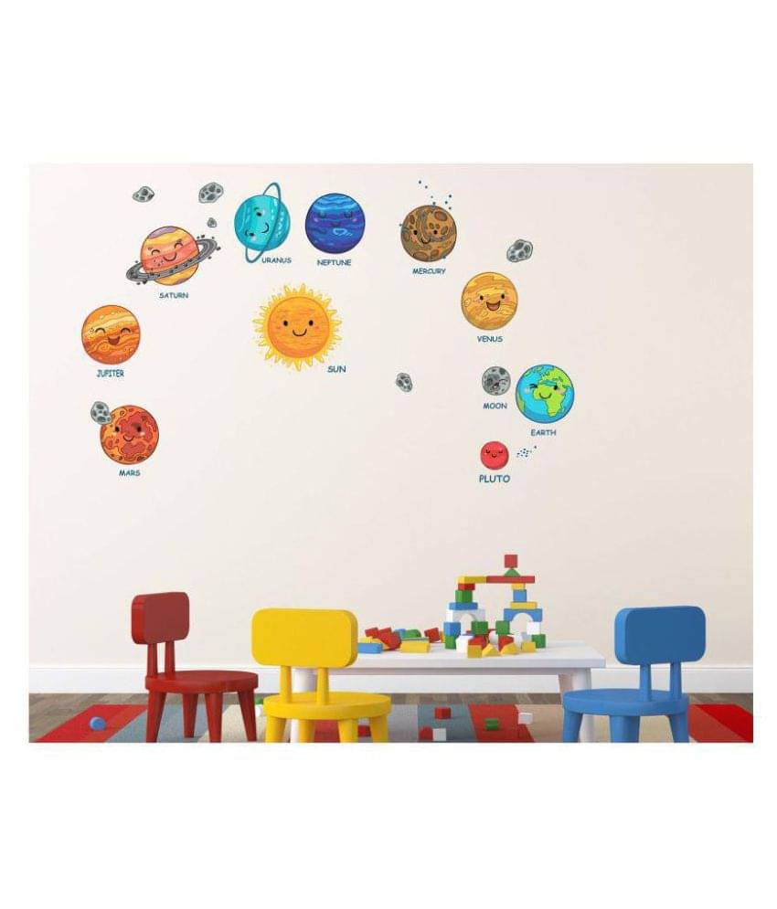 Wallzone Solor System Abstract Sticker ( 95 x 155 cms ) Wallzone Solor System Abstract Sticker ( 95 x 155 cms )