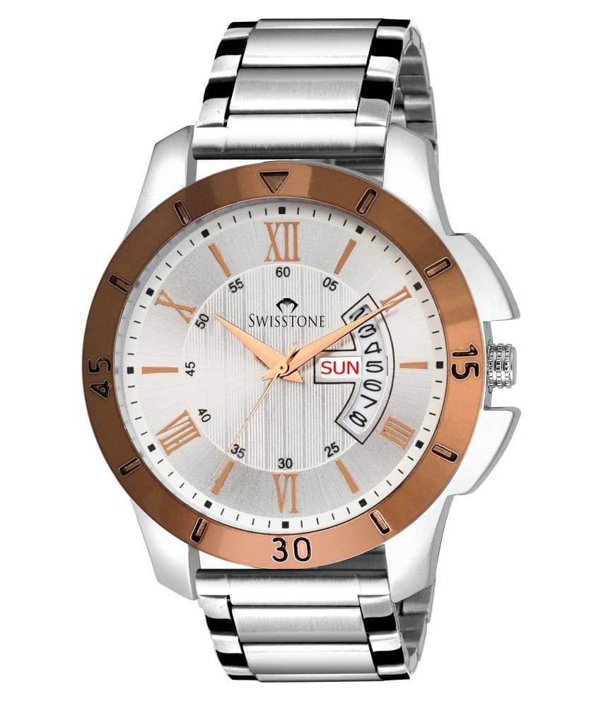     			Swisstone - Silver Stainless Steel Analog Men's Watch