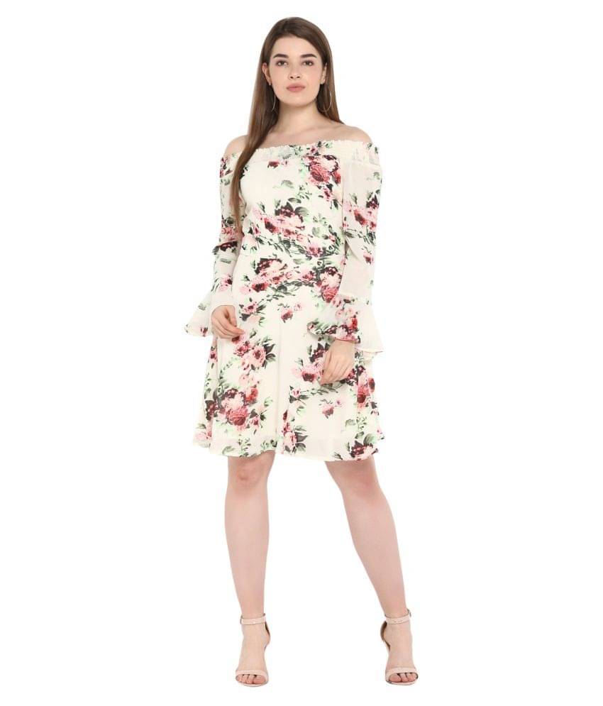 Purys Polyester Multi Color Regular Dress Purys Polyester Multi Color Regular Dress